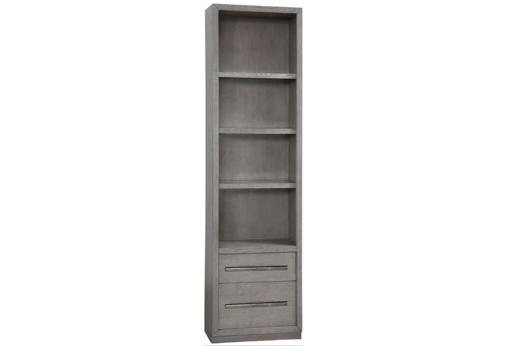 Hayward 86" Open Top Bookcase With Drawers + LED Lights