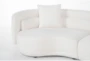 Formosa White Fabric 103" 2 Piece Curved Sofa - Detail