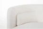 Formosa White Fabric 103" 2 Piece Curved Sofa - Detail