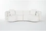 Formosa White Fabric 103" 2 Piece Curved Sofa - Signature