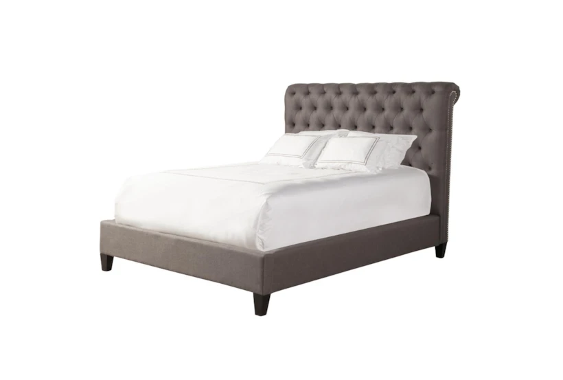 Carleigh Charcoal Queen Upholstered Panel Bed - 360