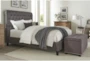 Carleigh Charcoal King Upholstered Panel Bed - Room