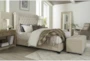 Cailey Beige King Upholstered Panel Bed - Room