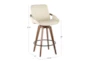 Cosmic Grey Faux Leather Swivel Counter Height Stool - Detail