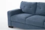 Avery Blue Fabric 116" 2 Piece L-Shaped Sectional with Left Arm Facing Sofa & Ottoman - Detail
