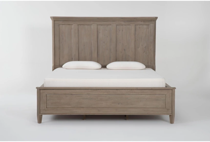 Cambria Grey King Wood Panel Bed - 360