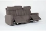 Halo II Grey 80" Power Reclining Sofa with Power Headrest & USB - Side