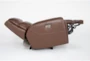 Bisbee Chestnut Brown Leather Power Zero Gravity Recliner with Power Headrest, Cupholder & USB - Detail