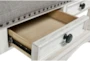 Bell White Square Coffee Ottoman With Storage Drawers - Detail