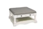 Bell White Square Coffee Ottoman With Storage Drawers - Signature