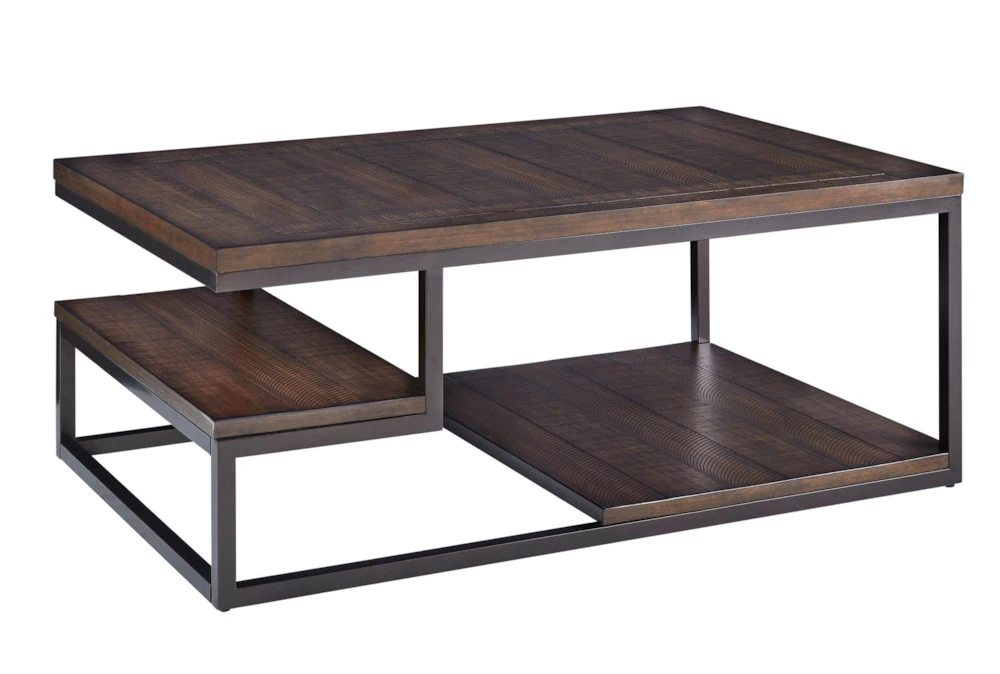Forest Brown Rectangle Coffee Table With Storage