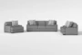 Aidan V 95" Fabric Sofa/Loveseat/Chair Set - Signature