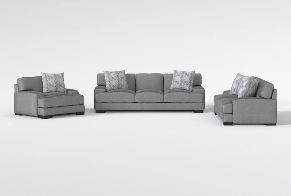 Aidan V 95" Fabric Sofa/Loveseat/Chair Set