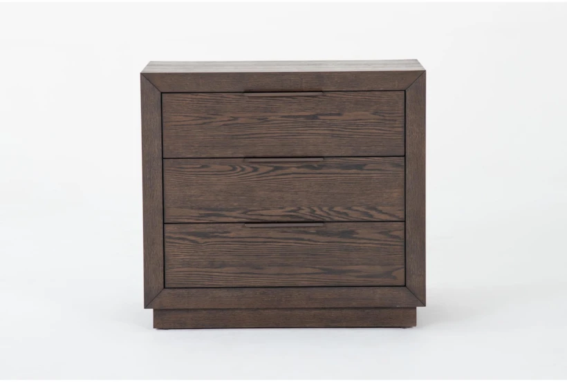 Pierce Espresso II 3-Drawer Nightstand With USB & Power Outlets - 360