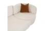 Shiva Cream White Boucle Fabric 2 Piece Modular Left Arm Facing Curved Sofa - Detail