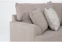 Belinha II Taupe Beige Fabric 4 Piece Sofa, Condo Sofa, Arm Chair & Ottoman Set - Detail