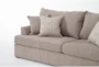Belinha II Taupe Beige Fabric 3 Piece Queen Memory Foam Sleeper Sofa Bed, Arm Chair & Ottoman Set - Detail