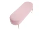 48" Modern Bright Pink Velvet + Gold Steel Legs Storage Bench - Top