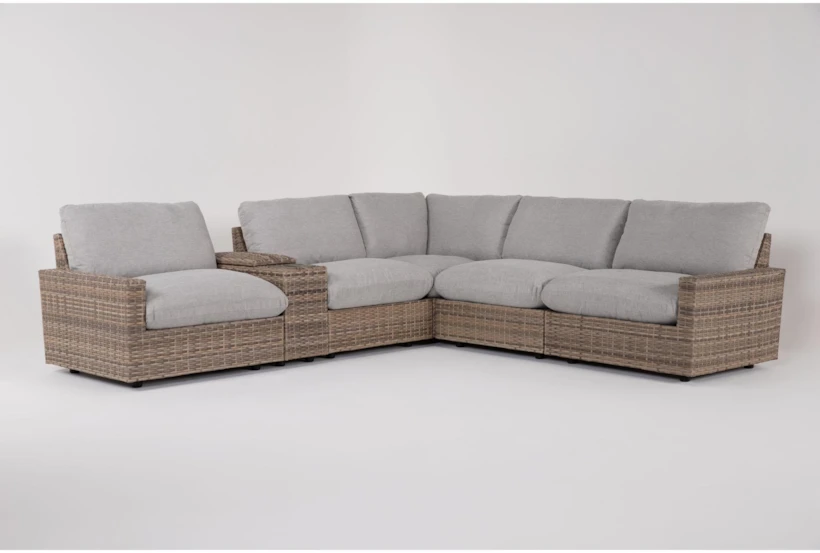 Riviera Cloud 5 Piece Sectional With Console - 360
