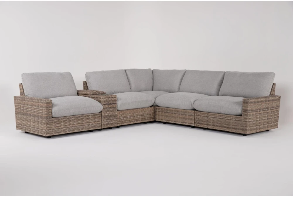 Riviera Cloud 5 Piece Sectional With Console