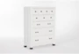 Wade White II Tall 5-Drawer Chest - Side