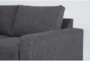 Araceli II Pewter Grey Fabric Modular 138" 4 Piece Full Memory Foam Sleeper U-Shaped Sectional with Left Arm Facing Chaise - Detail