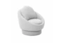 Haylen Light Grey Boucle Fabric Swivel Lounge Chair - Signature