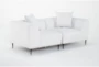 Kenai Pearl White Fabric Modern Modular 72" 2 Piece Sofa with 2 Corners - Side