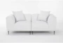 Kenai Pearl White Fabric Modern Modular 72" 2 Piece Sofa with 2 Corners - Signature