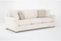 Lago Foam 101" Fabric Sofa - Side