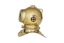 8" Gold Metal Diver Helmet Clock - Material