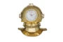 8" Gold Metal Diver Helmet Clock - Signature