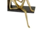 9" Gold Metal Resting Figures Bookends - Detail