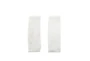 5.5" White Marble Arched Minimalist Bookends - Back