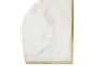 5.5" White Marble Arched Minimalist Bookends - Detail