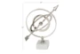 12" Silver Metal Armillary Globe Decor - Detail