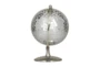 10" Silver Metal Disco Ball Globe Decor - Back