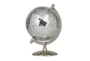 10" Silver Metal Disco Ball Globe Decor - Signature