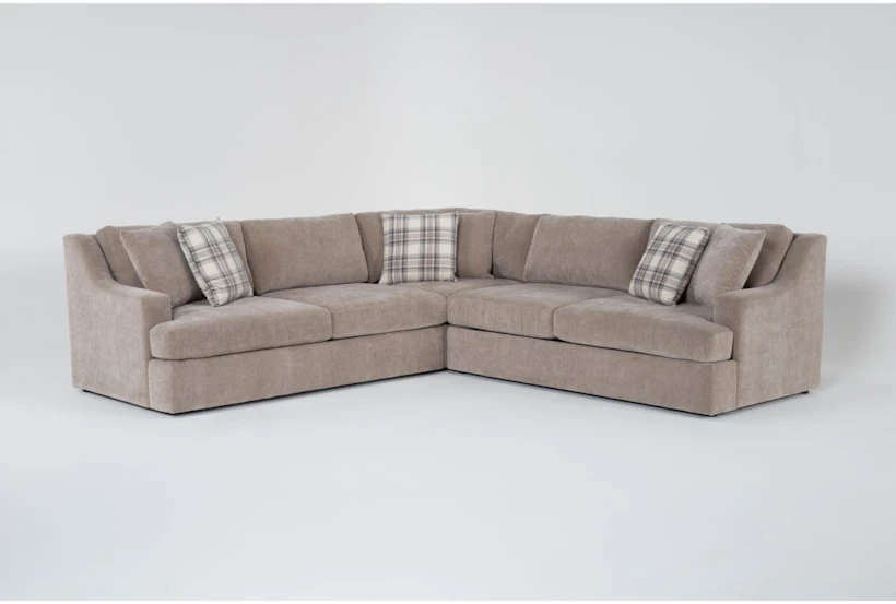 Wilkins Memory Foam 120" Taupe Weave 3 Piece Sectional - 360