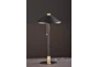20" Black + Antique Brass Coolie Dome Led Task Table Lamp - Room