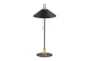20" Black + Antique Brass Coolie Dome Led Task Table Lamp - Signature