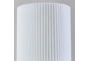26" Beige Ceramic Cylinder Table Lamp With White Pleated Shade - Default