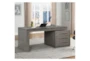 Hayword 70" Grey Executive Desk With 2 Shelves + 3 Drawer Storage - Room