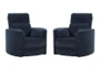 Rayna Ink Power Swivel Glider Recliner Set Of 2 - Signature