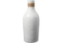 20" White Ceramic Bottle Vase With Rattan Wrap Detail - Material
