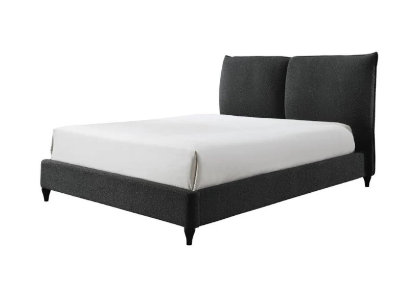 Jana Black Queen Upholstered Platform Bed - 360