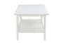 Closse White Rectangle Coffee Table With Storage Shelf - Side