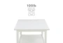 Closse White Rectangle Coffee Table With Storage Shelf - Top