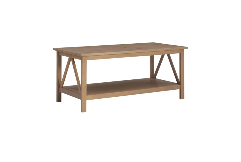 Triole Natural Coffee Table With Storage - 360