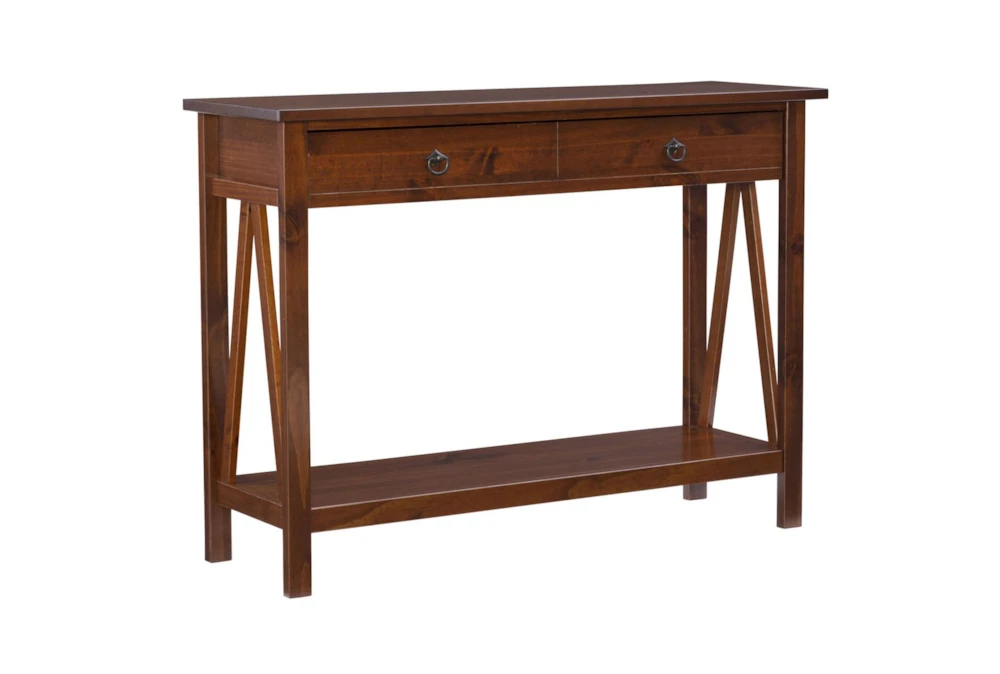 Triole Brown Entryway Console Table With Storage